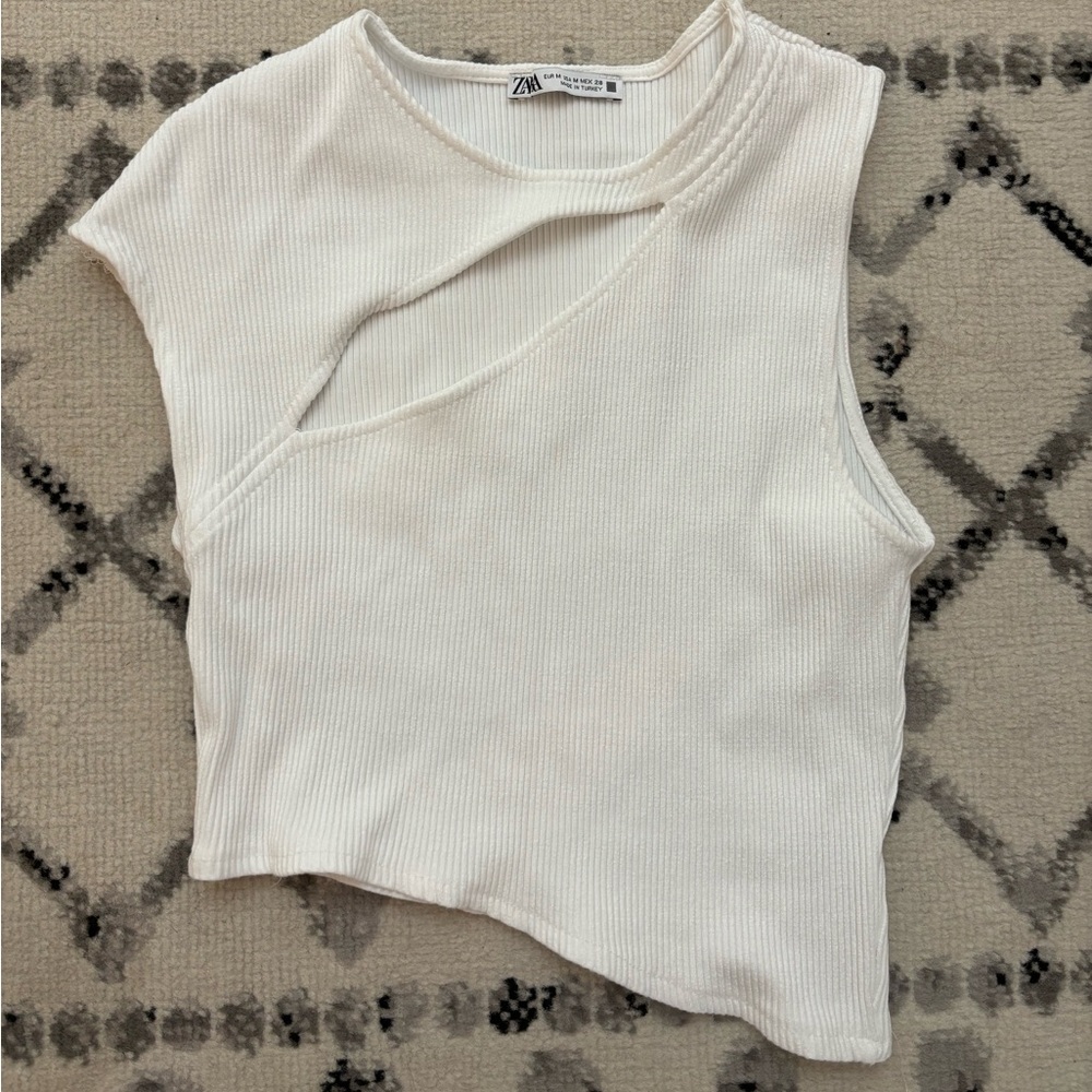 Zara Cropped asymmetrical top